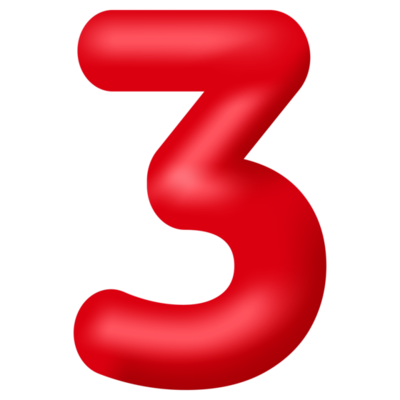Number Three PNGs for Free Download