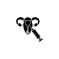 Injection, uterine vector icon