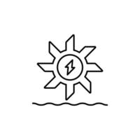 Hydro power, energy vector icon