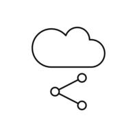 Cloud computing, chart, SEO vector icon