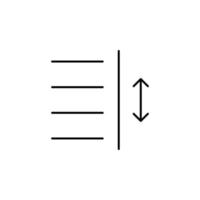 format, height, line, spacing vector icon