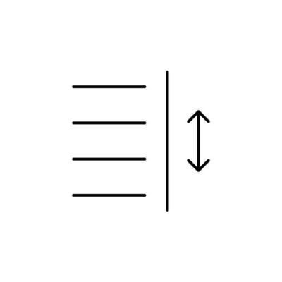 format, height, line, spacing vector icon
