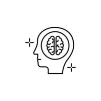 Innovation head brain vector icon