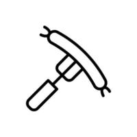 Food fork sausage vector icon