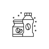 Bean, beverage, bottle vector icon