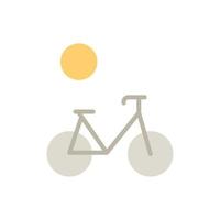Bicycle, sun vector icon