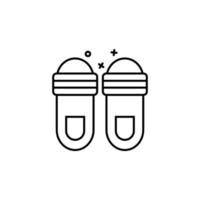 Slippers sandals shoes vector icon