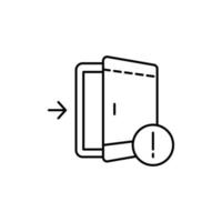 Emergency exit, vector icon