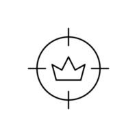 Targets, crown, SEO vector icon