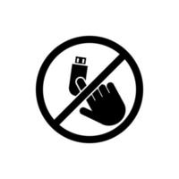 do not usb stick vector icon