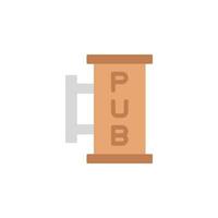 Pub, sign, beer vector icon