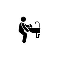 Cleaning, sink, tap vector icon
