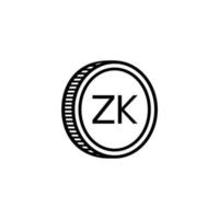 Zambia Currency Symbol, Zambian Kwacha Icon, ZMW Sign. Vector Illustration