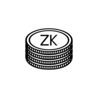 Zambia Currency Symbol, Zambian Kwacha Icon, ZMW Sign. Vector Illustration