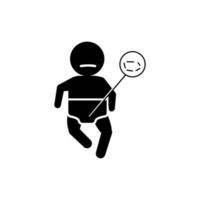 Baby, constipation, feces vector icon