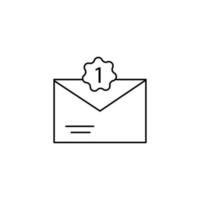 One message, email vector icon