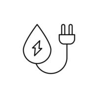 Water, hydro energy vector icon