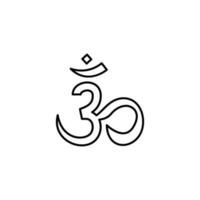 Om sign, Buddhism vector icon