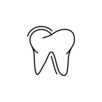 Healthy tooth dental vector icon