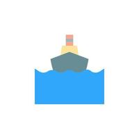 Ferry boat, ocean vector icon