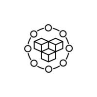 data, blockchain vector icon