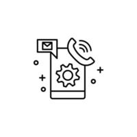 Smartphone, communications, service vector icon