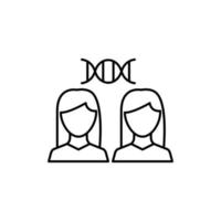 DNA, people vector icon