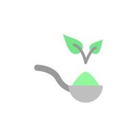 Spoon leaf vector icon