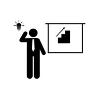 Pictogram of seminar, idea, man vector icon