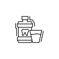 Mouthwash water vector icon