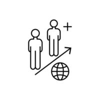 Overpopulation team growth vector icon