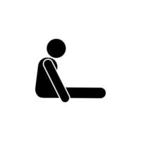 Man, sitting vector icon