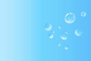 Simple water drops on blue background with copy space for text vector