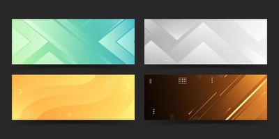 Modern banner background. colorful, gradation, abstract, 4 sets of collections. eps 10 vector