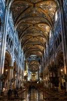 Parma,Italy-April 3, 2022-view of the inside of the Parma cathedral with with its beautiful frescoes photo