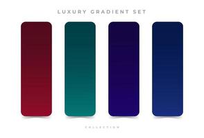 Collection of colorful smooth luxury gradient backgrounds for graphic design. Vector illustration