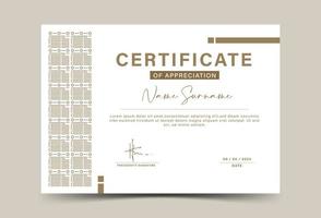 Award certificate template. minimalist.geometric,line pattern ,soft color vector