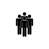 people, four, team vector icon