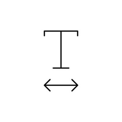format, height, line, text vector icon