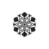 icono de vector de copo de nieve