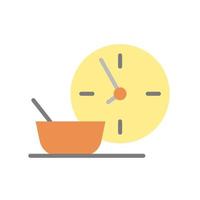 Fasting clock iftar Ramadan vector icon