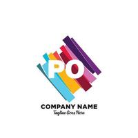 PO initial logo With Colorful template vector. vector