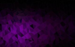 Dark Purple vector shining triangular pattern.