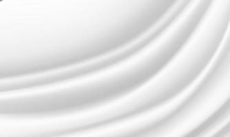 Realistic white fabric wave luxury background texture vector