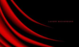 Realistic red fabric wave black shadow blank space for text place luxury background texture vector