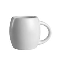 White cup. Side view. Isolate. Mockup template png