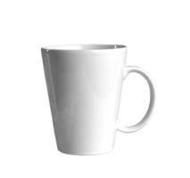 White cup. Side view. Isolate. Mockup template png