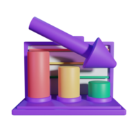 Decrease Chart 3D Icon png