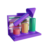 Growth Chart 3D Icon png