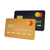 Credit card isolated transparent background 3d render icon design png